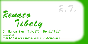 renato tibely business card